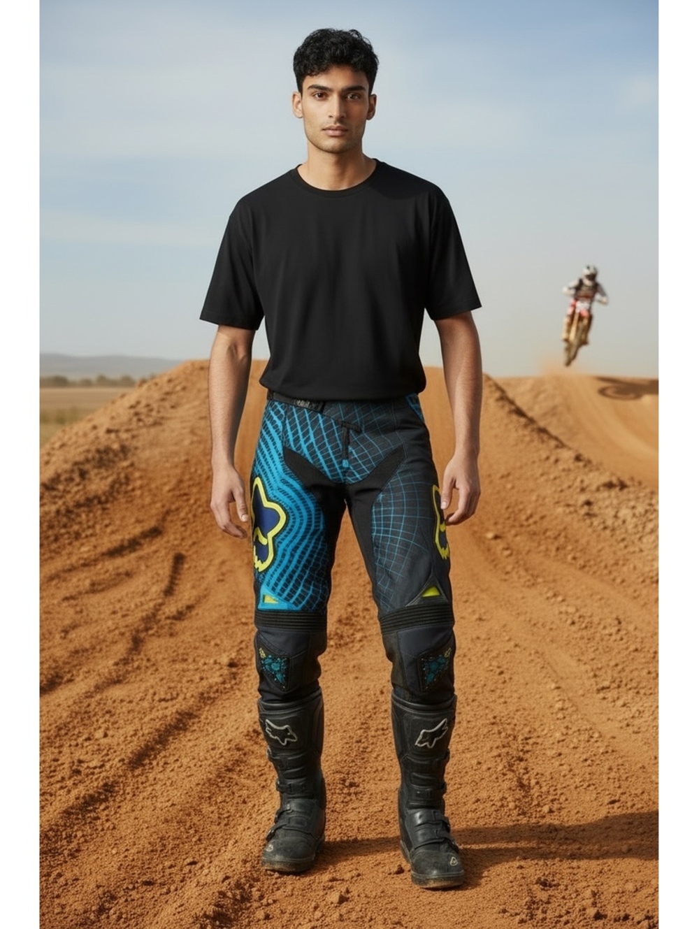 Fox Racing Blue and Black Motocross Pants Size 38
